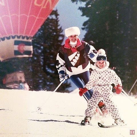 Ivanka Trump/instagram An old photo Ivanka Trump shared of her skiing with her mother, Ivana Trump