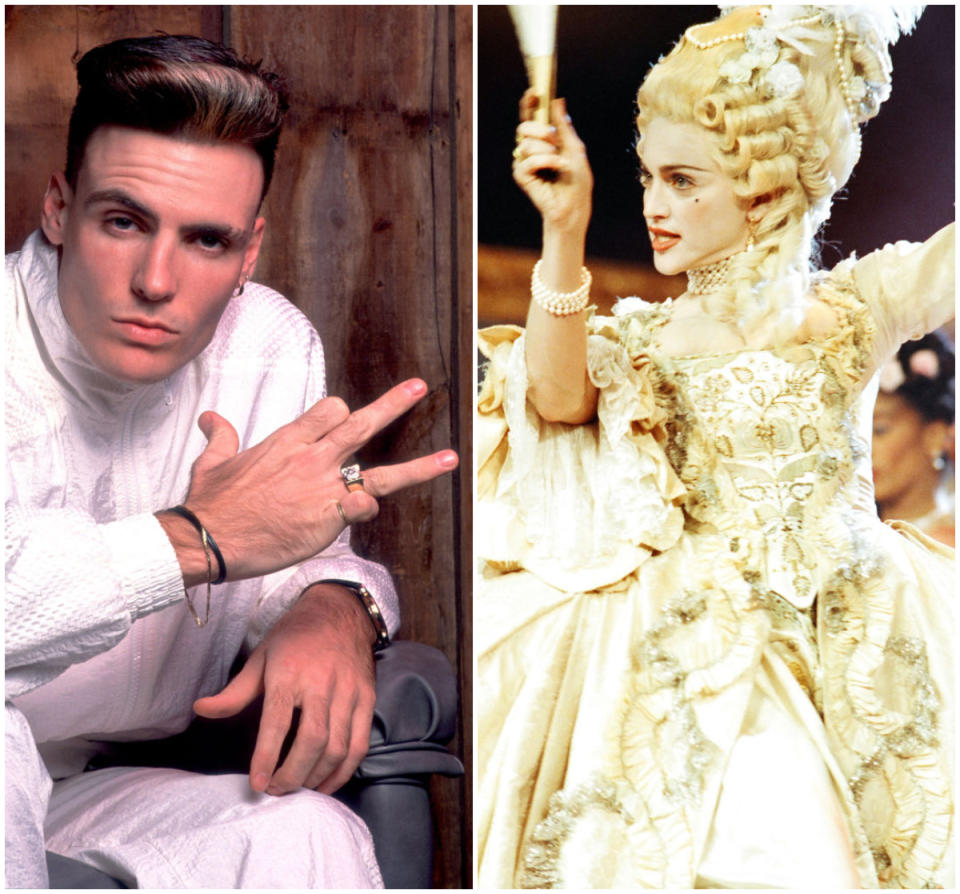 Au début des années 90, Madonna ne laisse pas Vanilla Ice de glace ! Ils essaient de mener une existence normale pendant plus d’un an, quitte à se déguiser pour ne pas être reconnus lorsqu’ils vont au cinéma. Mais la sortie, en 1992, du sulfureux livre <em>Sex</em>, qui montre la chanteuse dans des positions très érotiques avec une multitude de partenaires, blesse le rappeur. Il décide de rompre suite à sa publication. "<em>C’était</em> (le livre, ndlr) <em>dégoûtant et de mauvais goût. Nous vivions en couple et cela donnait l’impression qu’elle s’envoyait en l’air avec toutes ces autres personnes</em>", a-t-il expliqué dans une interview accordée à <em>News of the world</em>. La Ciccone doit alors se résoudre à changer de parfum… © montage Getty Images