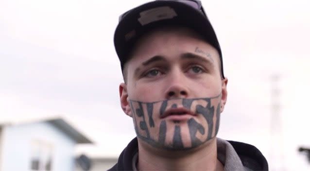 Cropp said he received the tattoo from his brother while in jail. Source: NZ Herald