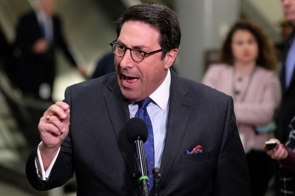 Trump's personal attorney Jay Sekulow speaks at a news conference during the Senate impeachment trial on Jan. 24. | Alex Wroblewski/Getty