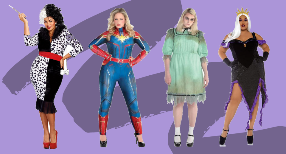 Women pose in spooky, superhero and sultry Halloween costumes