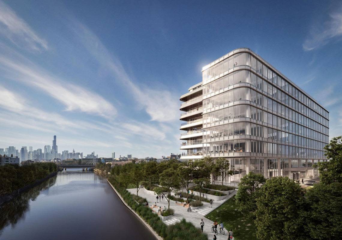 Sterling Bay’s life sciences building in its sprawling Chicago development Lincoln Yards will total eight stories and offer large, flexible floorplans.