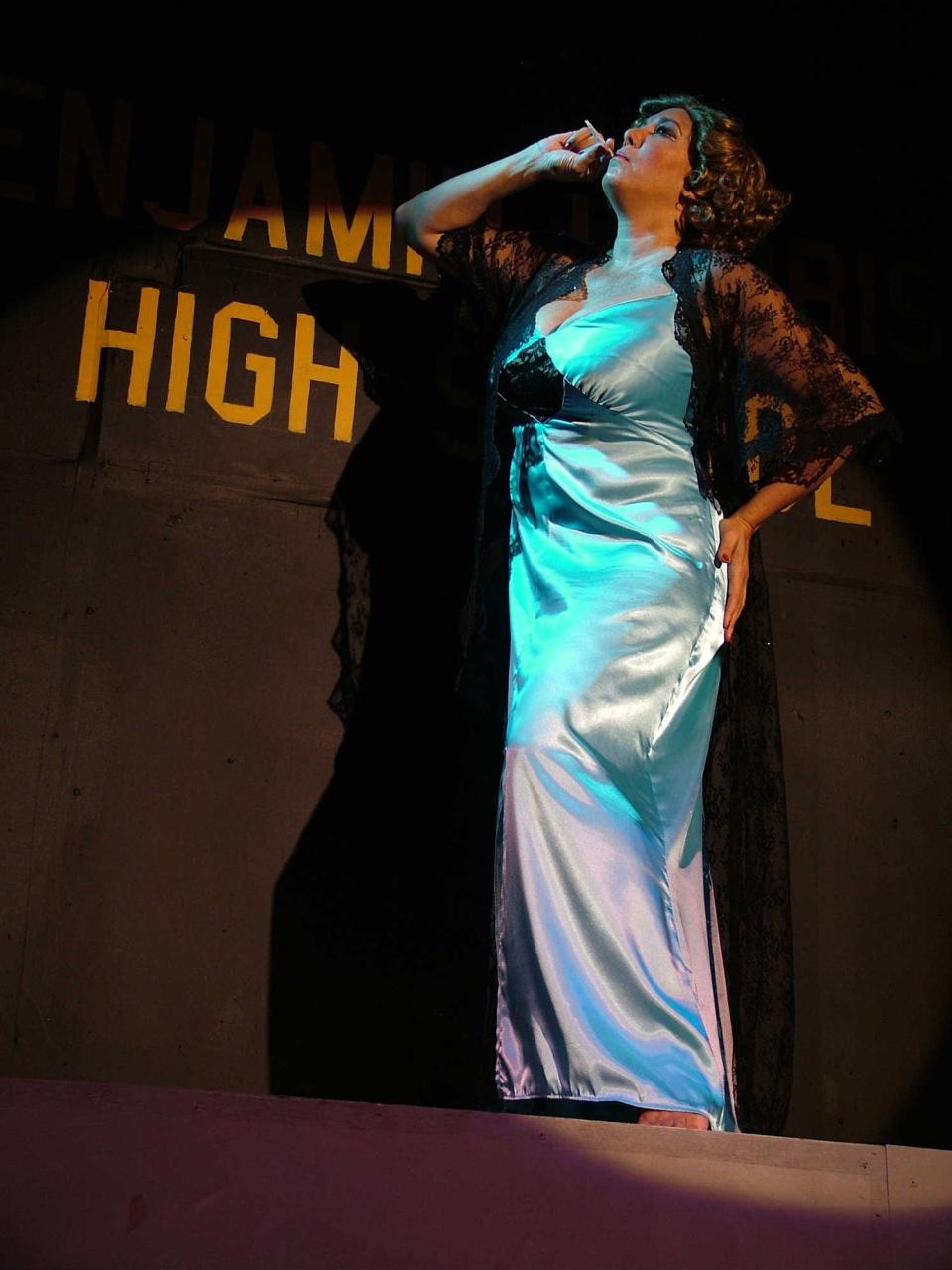 Cara Herman in a scene from Venice Theatre’s 2008 production of the satirical musical “Reefer Madness,” which will return in the 2023-24 season.