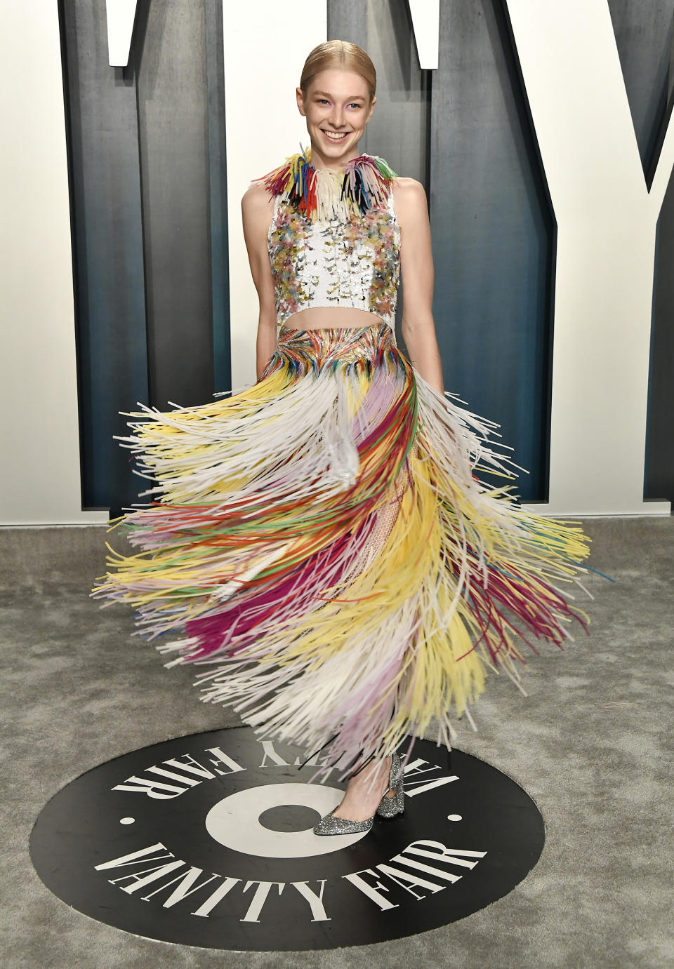 Hunter Schafer at the 2020 Vanity Fair Oscar Party on February 09, 2020 in Beverly Hills, CA. (Frazer Harrison / Getty Images)