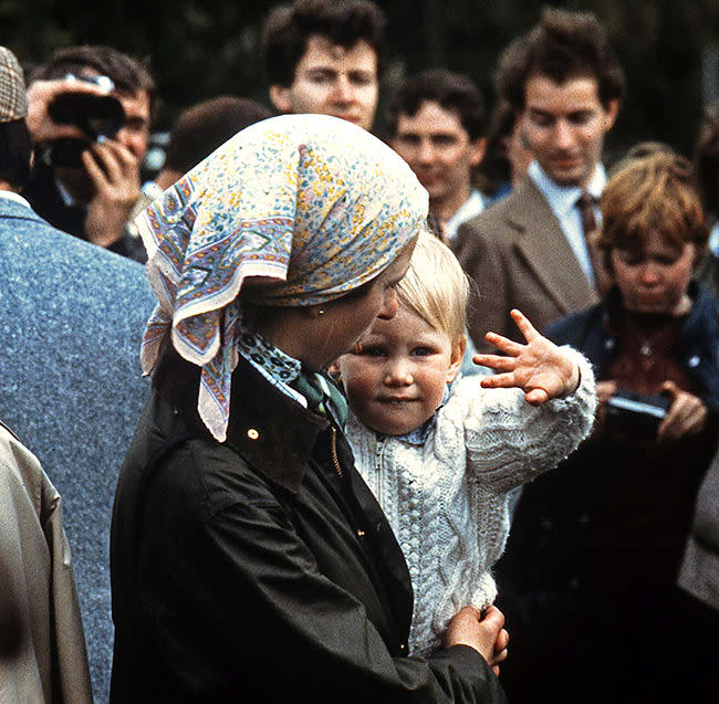 Princess Anne with daughter Zara Phillips at the Windsor Horse Trials - 1983