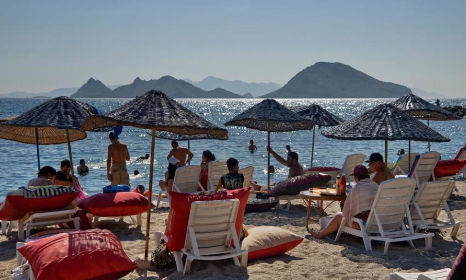 Turgutreis Beach Bodrum Turkey.