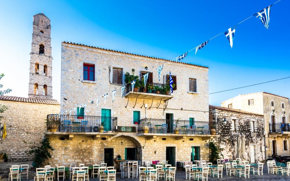 The picturesque village of Areopolis in Mani, Greece