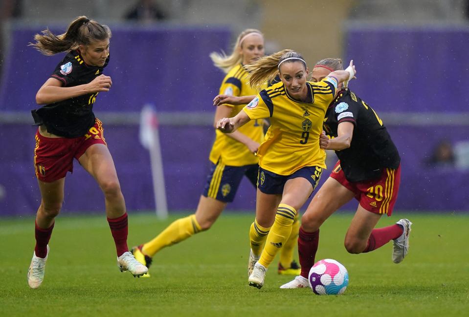 Kosovare Asllani’s skill on the ball has caused problems for opponents all tournament (PA Wire)