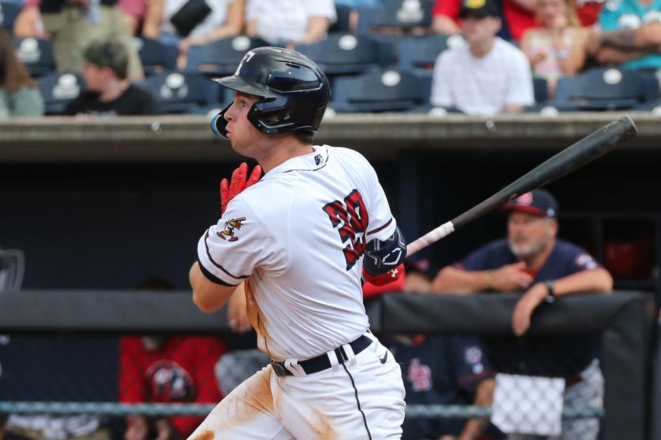 Detroit Tigers infielder Colt Keith plays for Triple-A Toledo on July 9, 2023, at Fifth Third Field in Toledo Ohio.