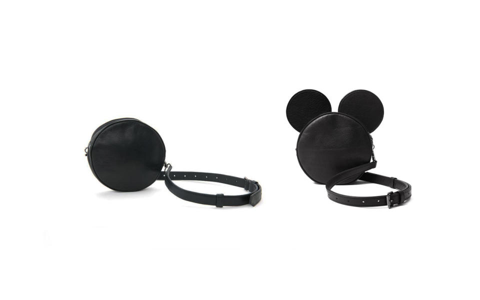 Mollypacks Soft Black Circle Leather Fanny Pack