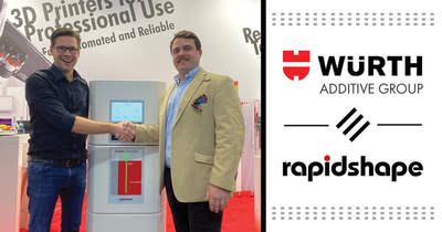 W&#xdc;RTH ADDITIVE GROUP SIGNS AGREEMENT TO GLOBALLY DISTRIBUTE RAPID SHAPE 3D PRINTERS