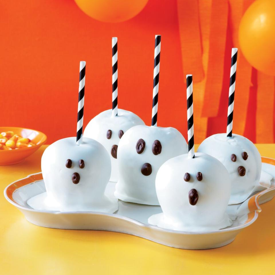 Spooky Candy-Coated Apples