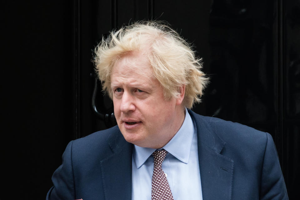 British Prime Minister Boris Johnson leaves 10 Downing Street for PMQs at the House of Commons on June 3, 2020 in London, England. The UK remains in lockdown due to the coronavirus (Covid-19) pandemic with more of the restrictions eased across England since Monday as the number of recorded daily fatalities and infection rates decline with the current UK death toll reported at 48,106 by the Office for National Statistics. (Photo by WIktor Szymanowicz/NurPhoto via Getty Images)