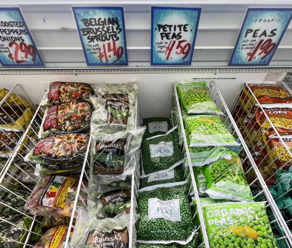Frozen vegetables at Trader Joe’s grocery store in Raleigh, NC, on June 27, 2022.