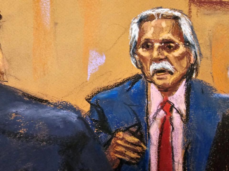 David Pecker testifies during former US President Donald Trump's criminal trial (REUTERS)