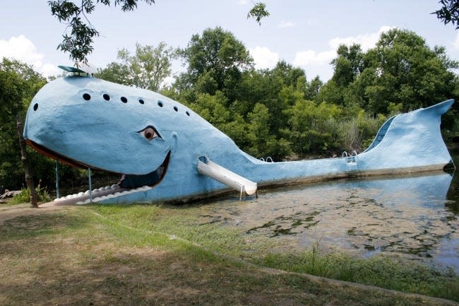 Blue Whale in Catoosa is a Route 66 landmark. [The Oklahoman Archives]