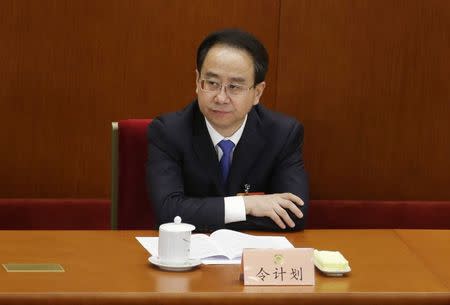 Ling Jihua, newly elected vice chairman of the Chinese People's Political Consultative Conference (CPPCC) attends the opening ceremony of the CPPCC at the Great Hall of the People in Beijing in this March 3, 2013 file photo. REUTERS/Jason Lee/Files