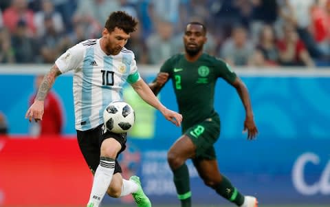 messi vs nigeria - Credit: AP