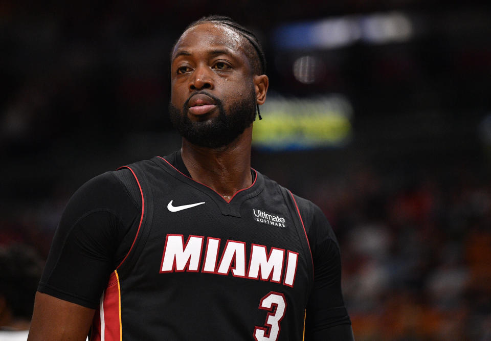 Dwyane Wade added passing Michael Jordan for a defensive milestone to his farewell tour. (Getty)