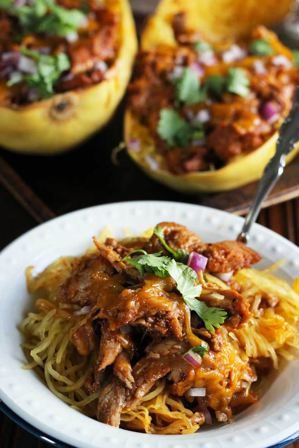 Barbecue Pulled Pork Spaghetti Squash