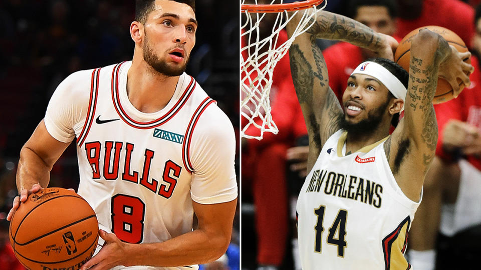 Chicago's Zach LaVine, pictured left, and New Orlean's Brandon Ingram, right, have value in later rounds of your Fantasy draft.