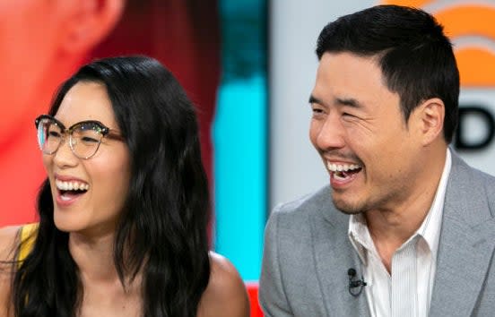 Ali Wong and Randall Park laughing