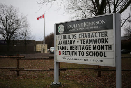 The Pauline Johnson Junior Public School is seen in Toronto, Ontario, Canada January 12, 2018. REUTERS/Chris Helgren