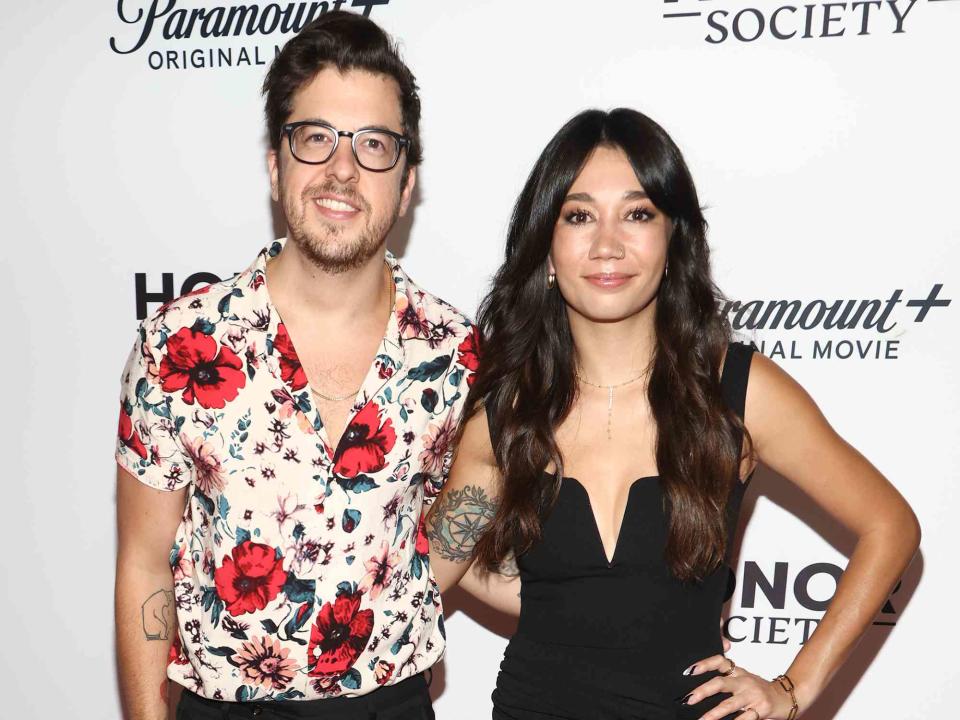 <p>Tommaso Boddi/Getty </p> Christopher Mintz-Plasse and Brittany Bowman attend the Los Angeles Premiere of Paramount+