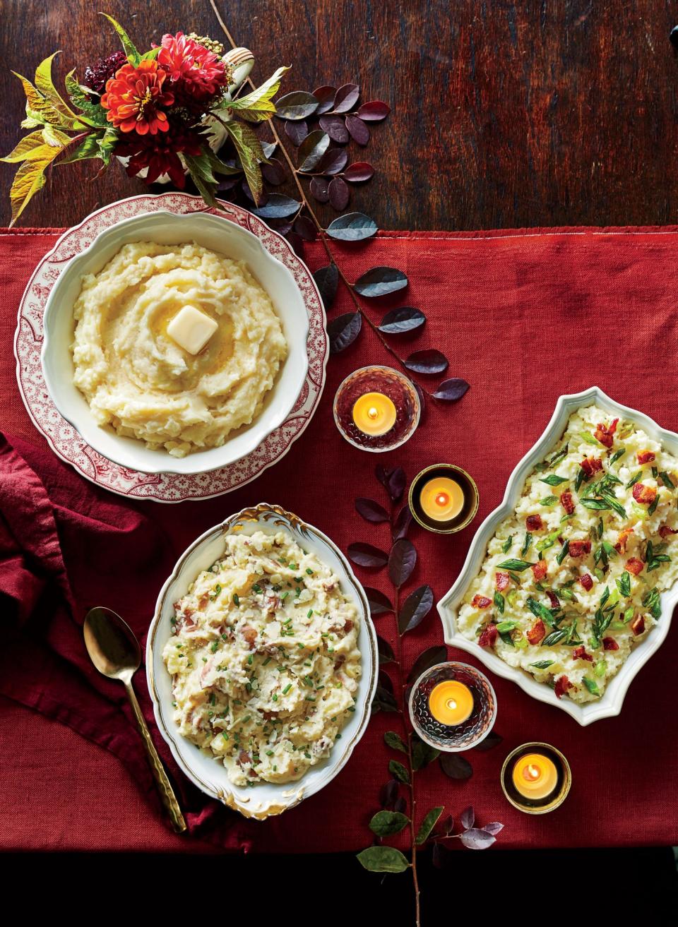 Rustic Mashed Red Potatoes with Parmesan