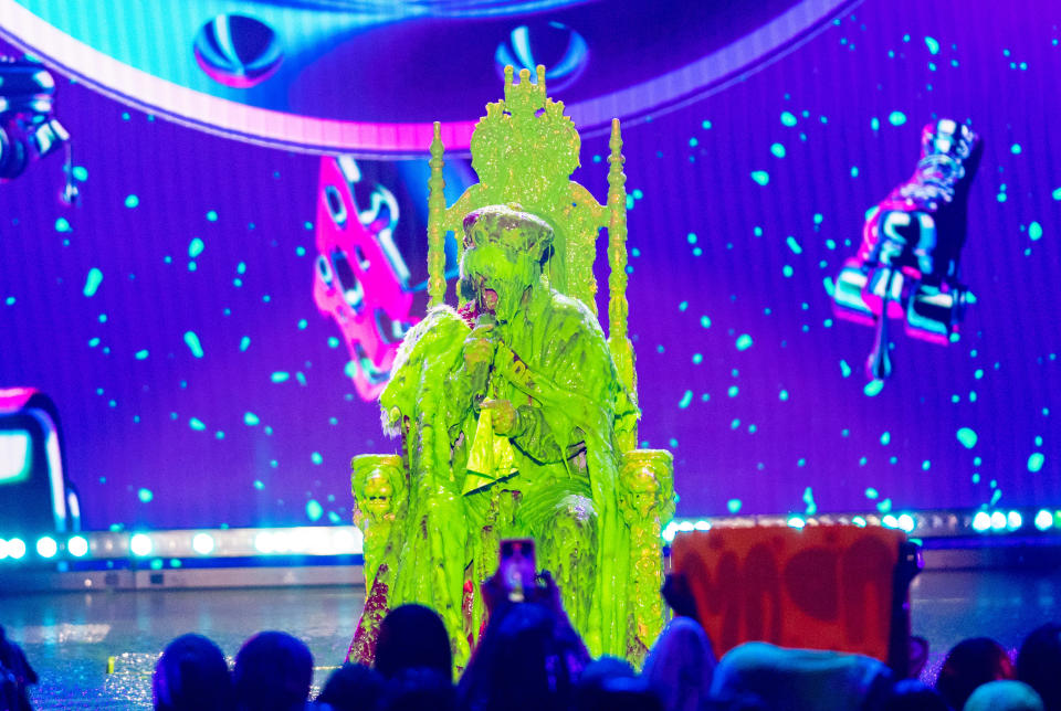 Adam Sandler gets slimed at the Nickelodeon Kids' Choice Awards 2023 held at Microsoft Theater on March 4 in Los Angeles. 