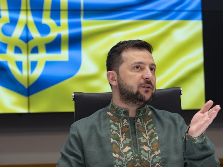 Volodymyr Zelensky during a speech to students on 19 May 2022 (The Presidential Office of Ukraine)