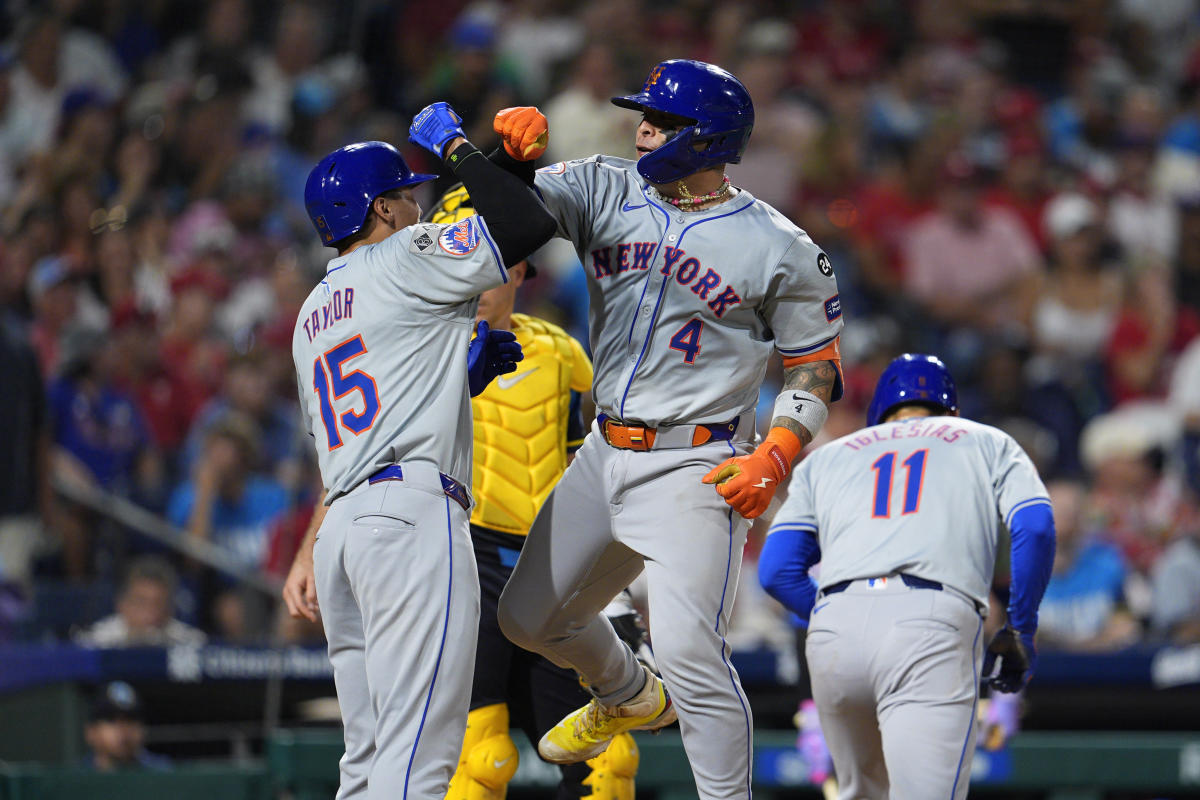 Alvarez, Nimmo and Bader hit 3-run home runs to lead the Mets to an 11-3 victory over the Phillies, their 12th win in 14 games