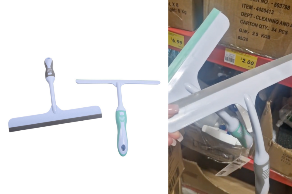 This $2 squeegee is an inexpensive staple for streak-free surfaces. Photo: Bunnings/TikTok