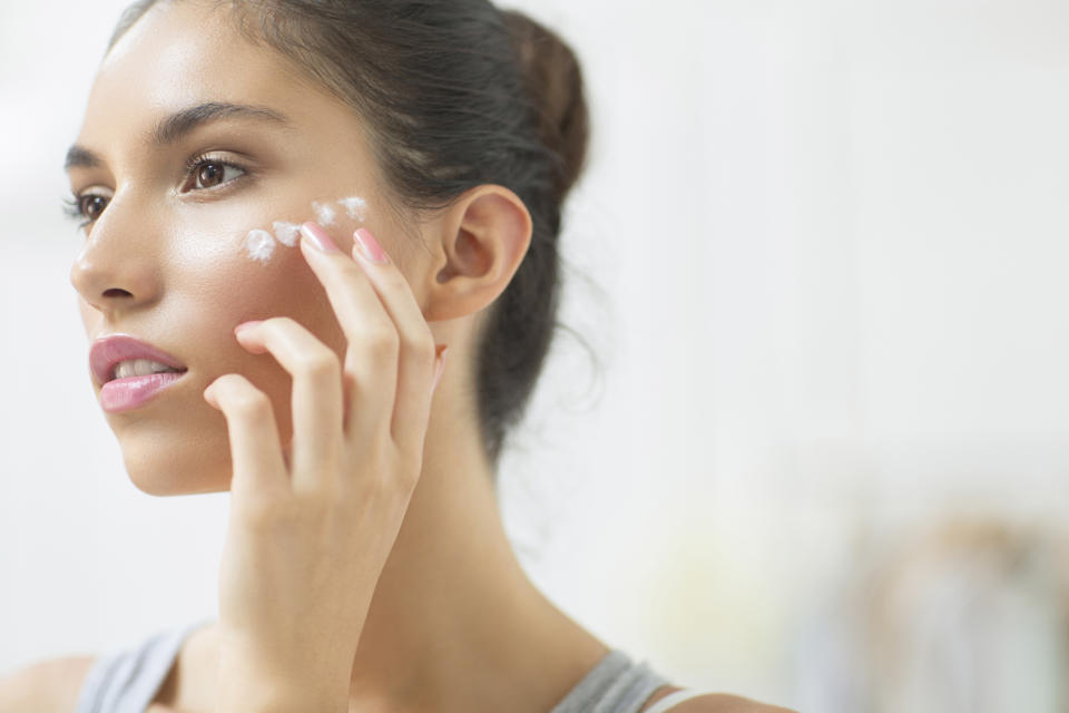 Don’t forget to swipe on sunscreen around your eye area — a spot that people often forget about. (Photo: Getty Images)