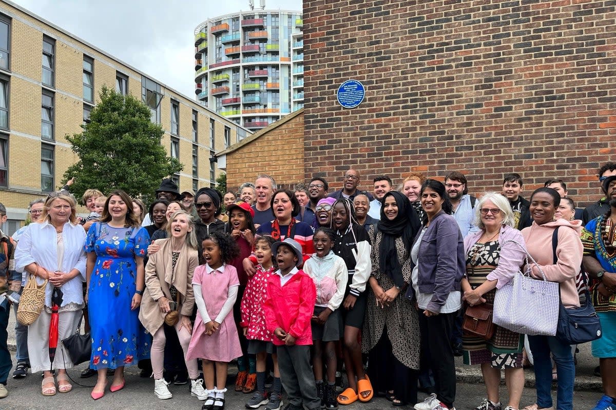 Many locals turned out to see McQueen’s new plaque be unveiled (Harry Stedman/PA) (PA Wire)