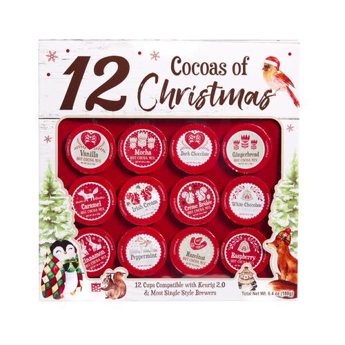 <p>If you're looking to keep things a bit more family-friendly than a beer advent, how about a little cocoa? Warm yourself up on the coldest winter nights with this variety pack. The single-serve cups work with Keurig or other single style brewers.</p>