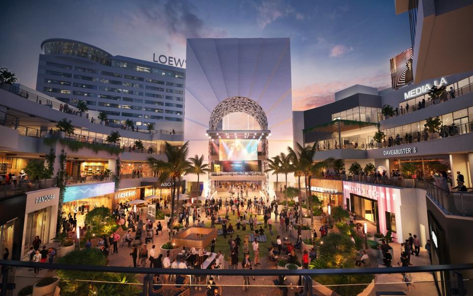 Rendering of Hollywood & Highland after a $100 million makeover