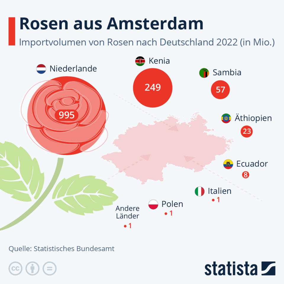 Infografik: Wo die Rosen herkommen | Statista