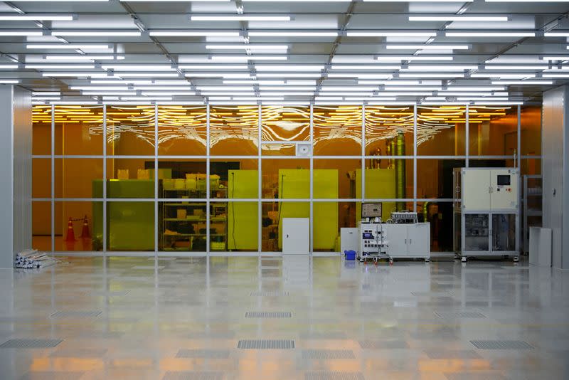 FILE PHOTO: Semiconductor testing equipment in a clean room at the National Nanofab Center in Daejeon