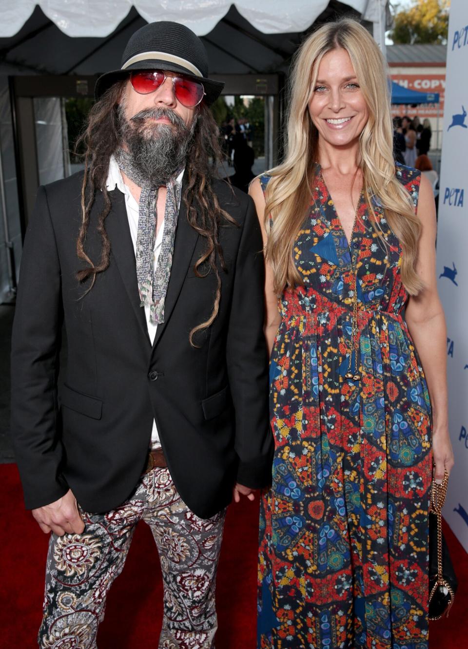 Rob Zombie and Sheri Moon Zombie attends PETA's 35th Anniversary Party at Hollywood Palladium on September 30, 2015 in Los Angeles, California