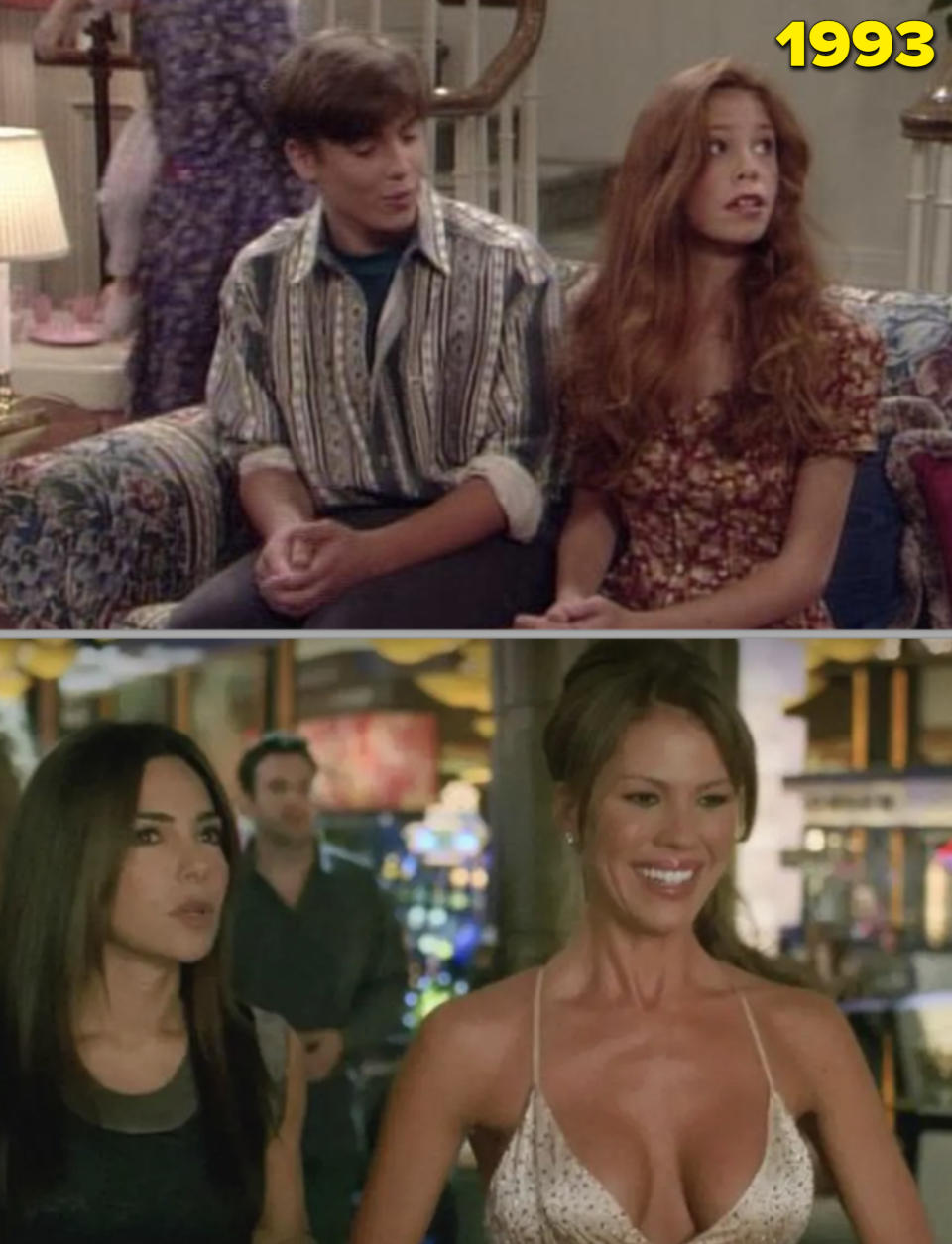 Nikki as a teen on "Boy Meets World" vs. as an adult in a casino on "Las Vegas"