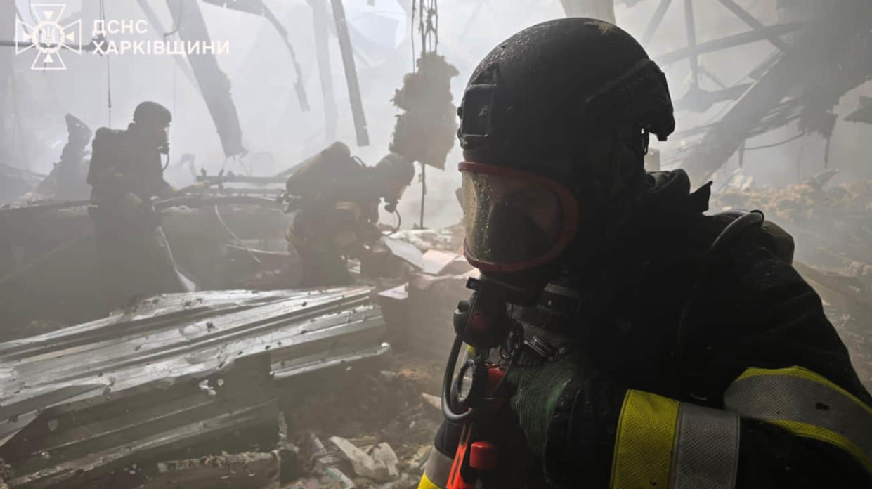 Aftermath of Russian attack on Kharkiv on 23 May. Photo: State Emergency Service of Ukraine in Kharkiv Oblast