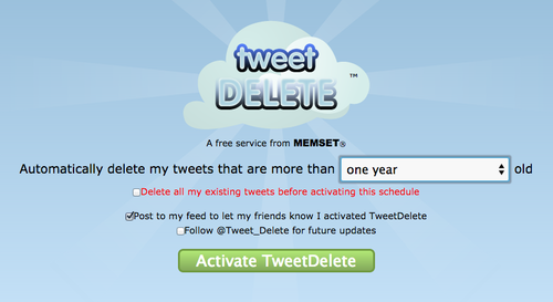 Tweet Delete screenshot