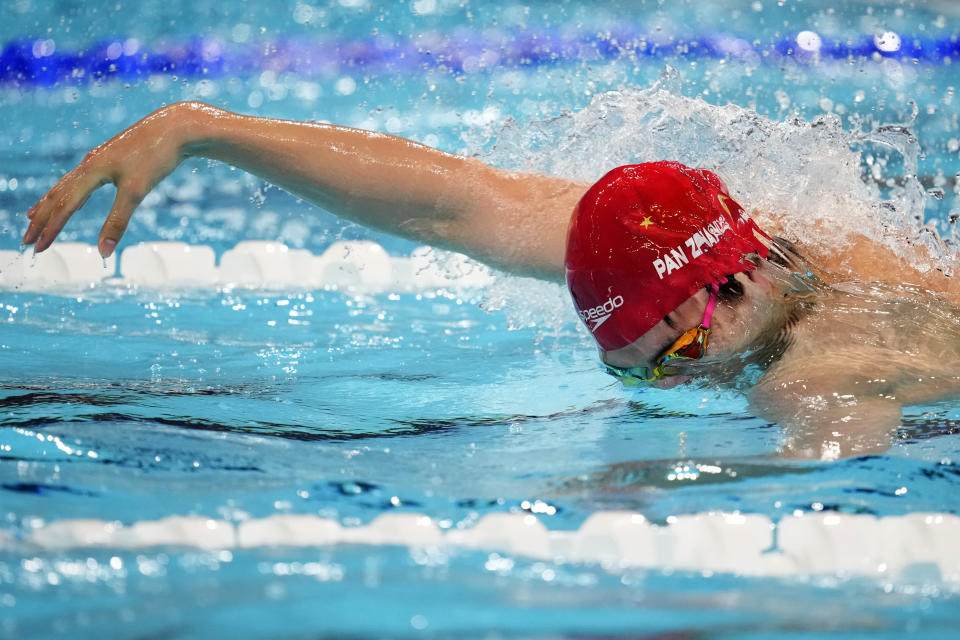 Pan Zhanle of China breaks own world record to win Olympic gold medal