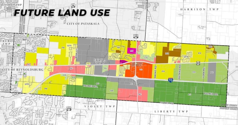 A draft of the future land use map for Etna Township shows how the township could develop in the future.