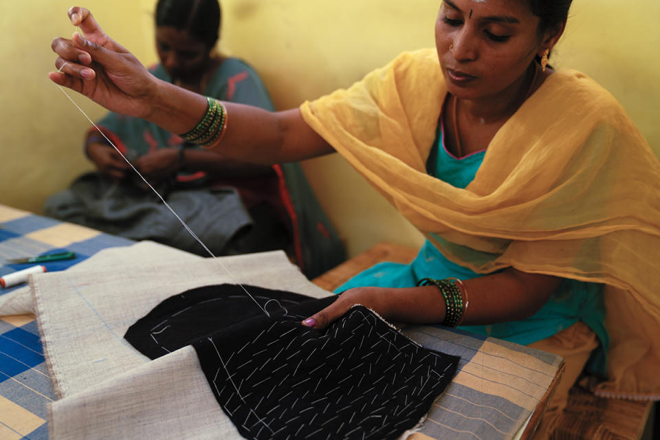 Whitcomb & Shaftesbury’s Chennai workshop employs 28 tailors, each trained by Savile Row veterans.