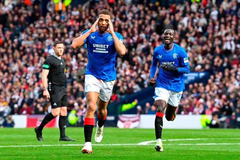 Cyriel Dessers celebrates his second goal -Credit:SNS Group