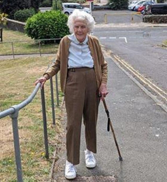 BEST QUALITY AVAILABLE Undated handout photo issued by Old Hastings House/British Heart Foundation showing Joan Willett, a resident at Old Hastings House care home in Hastings, East Sussex, who received the Oxford/AstraZeneca vaccine on January 15. The centenarian raised more than �50,000 for the British Heart Foundation with a daily hill climb during lockdown. Issue date: Tuesday January 19, 2021