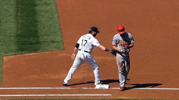 Wily veteran Todd Helton fools Matt Carpenter with hidden ball trick