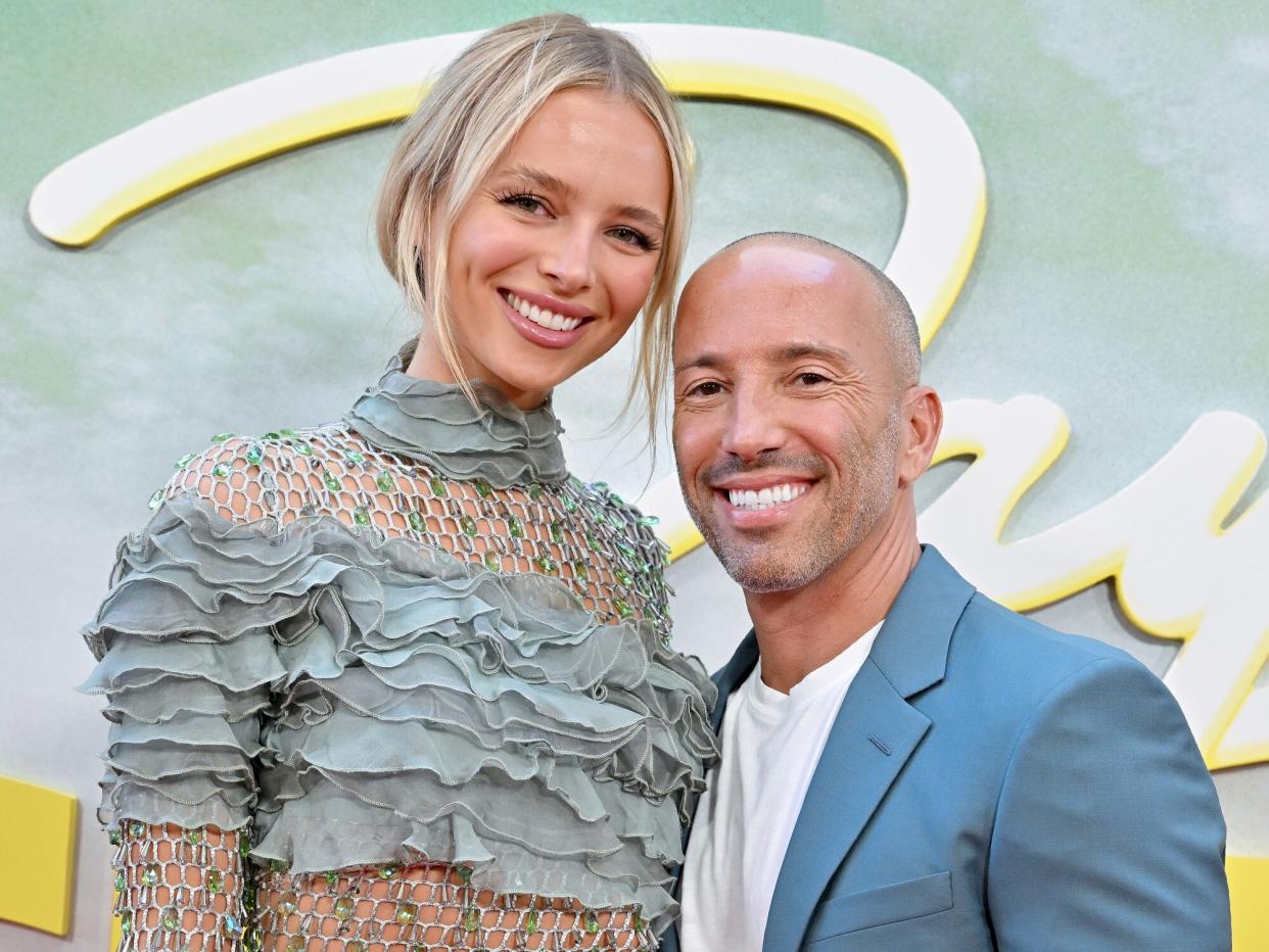 Marie-lou Nurk and Jason Oppenheim attend the World Premiere of Netflix's "Day Shift" at Regal LA Live on August 10, 2022 in Los Angeles, California